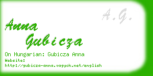 anna gubicza business card